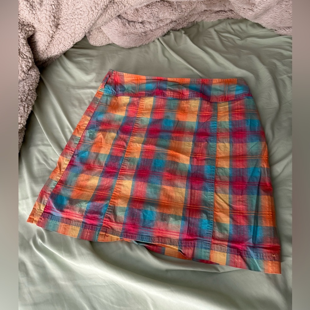 Vintage White Stag Skorts // Size 12 // Rainbow Plaid